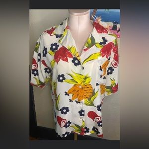 80s breeches silk top